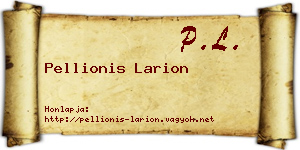 Pellionis Larion névjegykártya